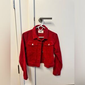 Rolla’s Cropped Red Corduroy Jacket Size XS